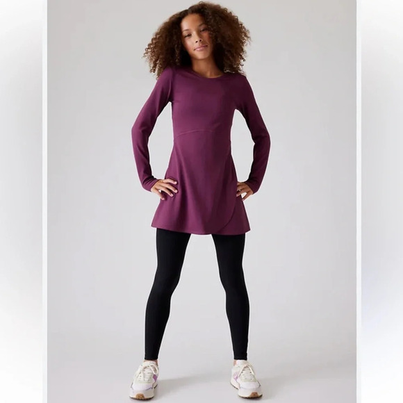 Athleta Girl Chit Chat Robe Dress Size 7 Long Sleeve In - Picture 2 of 9